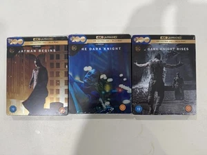 The Dark Knight Trilogy Steelbook OoP 4K UHD+BluRay *Brand New Sealed* - Picture 1 of 2