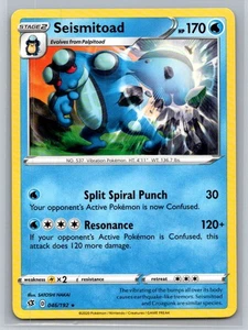 Seismitoad #046/192 SWSH02: Rebel Clash Rare - Pokemon Cards B93 - Picture 1 of 2