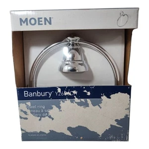 MOEN Banbury Towel Ring in Chrome Y2686CH - Picture 1 of 3