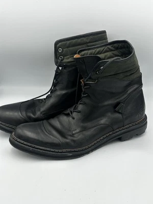 Botas de ángel John Fluevog para hombre talla 11,5 cuero negro Millerain con cordones de combate Foto 1 de 4