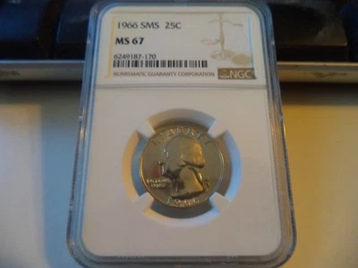1966 SMS Washington Quarter MS-67 NGC - Image 1 of 2