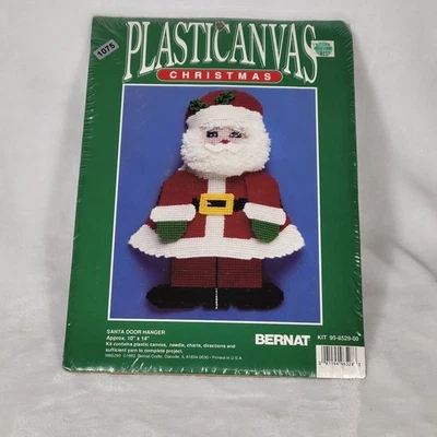 Bernat Vintage Santa Door Hanger Plastic Canvas Kit 95852900 Sealed Holiday DIY  - Image 1 of 3