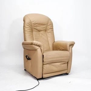 Himolla Sessel 7706 Cumulus Vario 10 hellbraun beige mit Aufstehhilfe Leder - Bild 1 von 9
