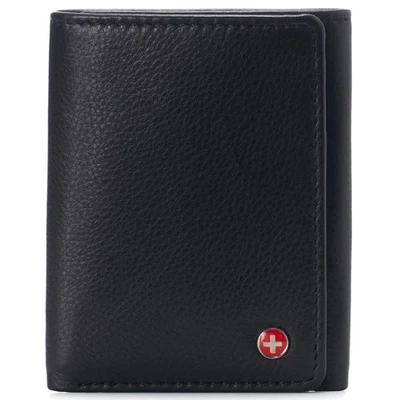 Alpine Swiss Men's Leon RFID Trifold Pocket Wallet – Genuine Leather Wallet for - Image 1 of 4