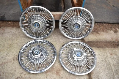 Mustang 1965-66 original wire 14" hub caps ( 4 ) - Image 1 of 4