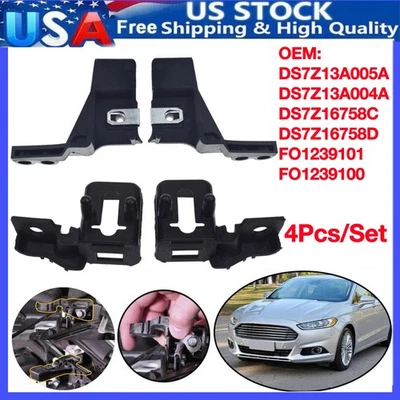 2 пары кронштейнов для крепления левой и правой фары на Ford Fusion Lincoln MKZ 13–16 годов выпуска - Изображение 1 из 4