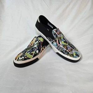 Toms X Marvel Men's Black Avengers Baja Limited Edition Slip-on Shoes 10M NWOT - Picture 1 of 10