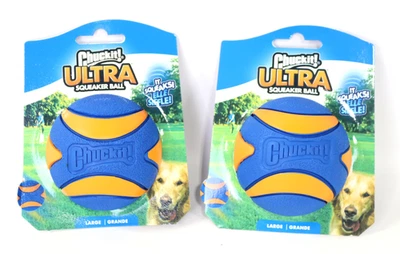 Chuckit! Ultra Squeaker Rubber Ball Fetch Dog Toy Large Size for Dogs 60-100 lb