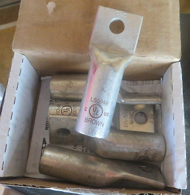 (6)NSI Industries L50048 500MCM 1 hole pad connectors NOS - Image 1 of 2