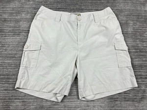 Caribbean Joe Shorts Womens 12 Beige Cargo Ripstop 100% Cotton - Picture 1 of 13