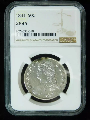 1831 50c Capped Bust Half Dollar - NGC XF45 Cover