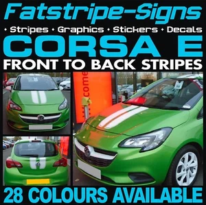 to fit VAUXHALL CORSA E STRIPES CAR GRAPHICS DECALS STICKERS VIPER STING VXR SXI - Picture 1 of 2