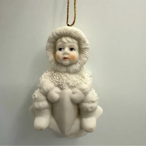 Vintage Snowbabies Christmas Ornaments Baby Riding Star - Picture 1 of 7