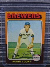 1975 Topps Robin Yount Rookie Card RC #223 Milwaukee Brewers