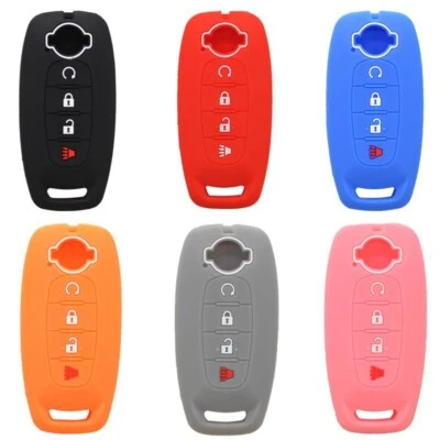 Fit 2023 Nissan KICKS Rogue 4 Button Remote Key Fob Silicone Case Cover - Image 1 of 4