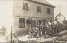 NÖ: Gruß aus Pressbaum Private Fotokarte 1927  Haus, Menschen usw..