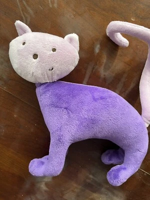 Gato de pelúcia roxo sorriso cauda ondulada sem marca Bang On The Door? Pusheen? Excelente estado usado - Imagem 1 de 4