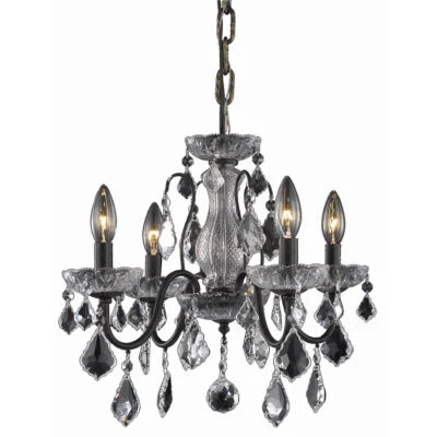 Chandelier Pendant Light Fixture Dark Bronze Shabby and Chic Bedroom or Bathroom - Image 1 of 3