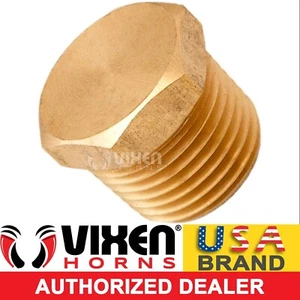 3/8" NPT BRASS HEX HEAD MALE PLUG FITTING FOR PIPE/WATER/AIR TANK/BOAT VXA7538 - Picture 1 of 2