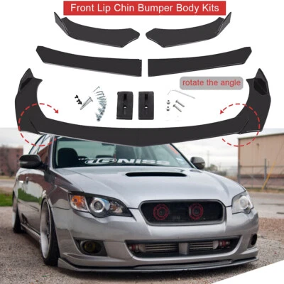Glossy Black Front Bumper Lip Splitter+Spoiler For Subaru Legacy Sedan 06-22 - Image 1 of 4