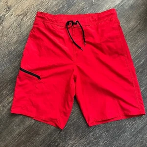Roundtree & Yorke Swim Trunks Red Swimwear Shorts with Zipper Pocket S - Picture 1 of 5