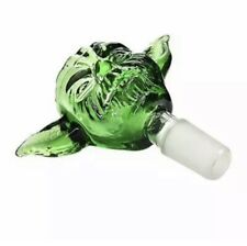 14MM Green Thick Quality Glass Yoda Water Bong Head Piece Bowl Holder