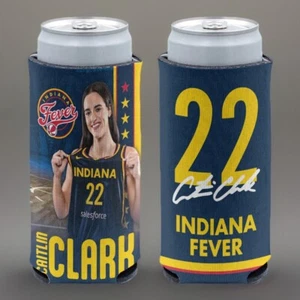 Caitlin Clark Indiana Fever WNBA 2 Sided 12 oz Slim Can Cooler **NEW** - Picture 1 of 3