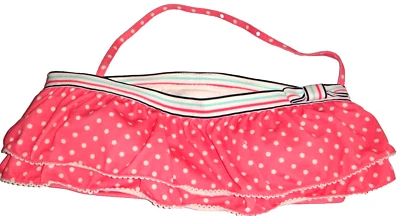 Sujetador Bandeau Juicy Couture Dolce Lunares con Volantes Lazo Rosa Blanco Talla L Foto 1 de 4
