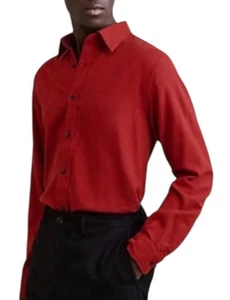 Banana Republic Herren Denny Flanell Hemd, rot meliert Gr. M Freizeit Business - Bild 1 von 11