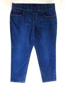 Terra & Sky Womens Pull On Jeans Size 1X (16W-18W) Slimming Ankle - Picture 1 of 6