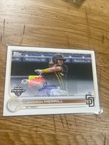 2022 Topps Pro Debut Jackson Merrill Auto Autograph Rookie RC Padres Superstar - Picture 1 of 2
