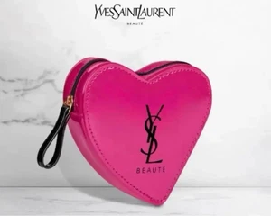 Yves Saint Laurent YSL Beauty Heart Shaped Makeup Bag Coin Pouch Case novelty - Picture 1 of 5