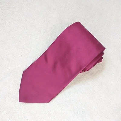 Corbata Brooks Brothers Makers Basics rosa seda fucsia hecha a mano EE. UU. 4x60" Foto 1 de 4