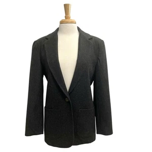 J. CREW Wollmischung Dark Academia Blazer Jacke Preppy Anthrazit Grau Gr. 4 - Bild 1 von 5