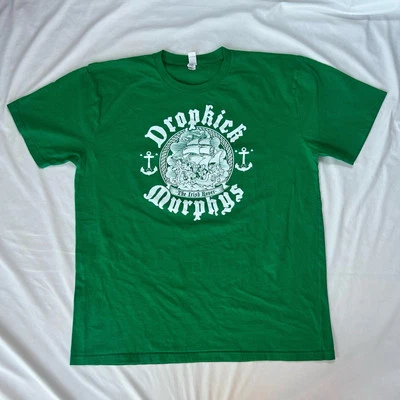 Camisa Dropkick Murphys 2014 Tour Para Hombres XL Irish Rover Tour Día de San Patricio Verde Foto 1 de 4
