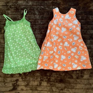 Pair of Girl’s Size 7 Summer Dresses: Lands' End, BCX Girl CLEAN! - Picture 1 of 11