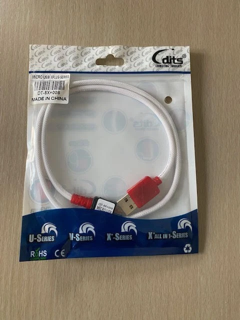 Cable de carga de sincronización de datos micro USB de 1 m de calidad trenzada DITS para Samsung Android Foto 1 de 1
