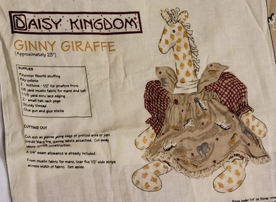 Daisy Kingdom Ginny Jirafa Corte Coser Peluche Muñeca Panel Tela Foto 1 de 4