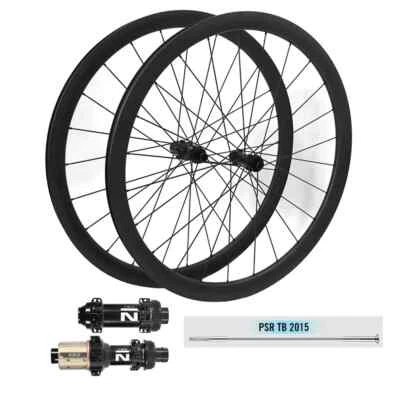 Road Bike Carbon Wheelset 700c Disc Brake Width 28mm Center Lock 24 24 Holes - Image 1 of 4