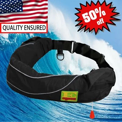 50% OFF Top Quality Inflatable Belt SUP Life Jacket Survival PFD Auto/Manual NEW - Image 1 of 4