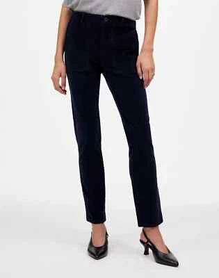 Pantalón Madewell The Slim Recto Utilitario Prenda Tinte Pana Azul Marino Talla 27 NS284 Foto 1 de 4