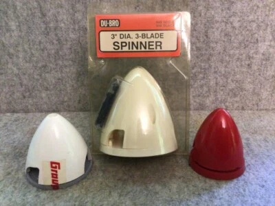 MD7--3 Propeller Spinners--R/C--Graupner, Du-Bro & CG--2 New & 1 Parts Missing - Image 1 of 4