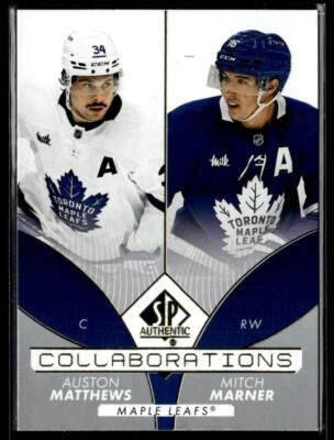 2022-23 SP Authentic Collaborations Auston Matthews / Mitch Marner #C-21 - Image 1 of 2