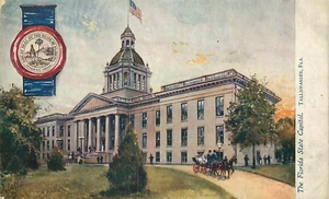 Postal Raphael Tuck State Capitol Building Florida 1909 sin usar  - Imagen 1 de 2