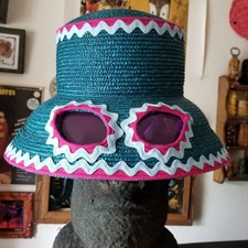 beach hat with built in sunglasses