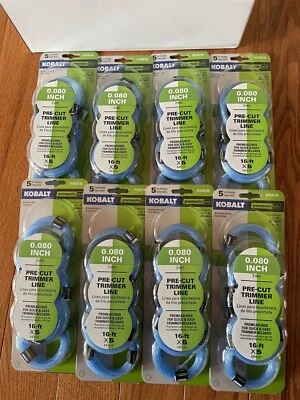 NEW (8)Pack Kobalt greenworks of 5 easy 0.080 reloading trimmer refills #1438130 - Image 1 of 4