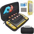 Carrying Case for Nintendo Switch Lite with Glass Screen and 3 Glass cleaners