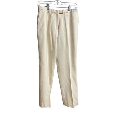 Calça social Pendleton tamanho 8P 100% lã virgem creme marfim - Imagem 1 de 4