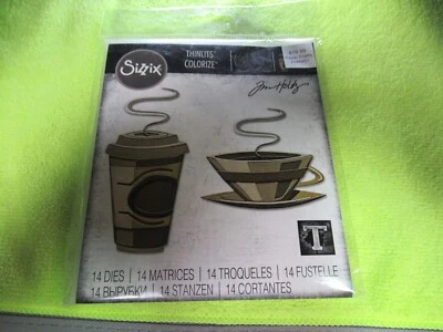 Tim Holtz Sizzix Thinlits Die ~ CAFE, COLORIZE ~ 665212 - Image 1 of 2