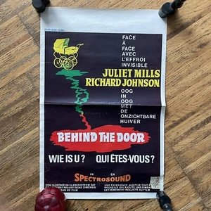 BEHIND THE DOOR (POSTER ORIGINAL) 30X55 Juliet Mills , Ricahrd Johson  - Picture 1 of 1